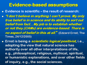 Lionel Milgrom, HOMEOPATHY AND THE NEW FUNDAMENTALISM, Slide 23